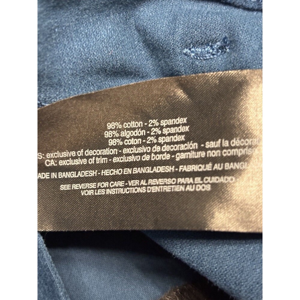 Gloria Vanderbilt Corduroy Pants Womens Straight Leg Turquoise Size 14 - Picture 3 of 7